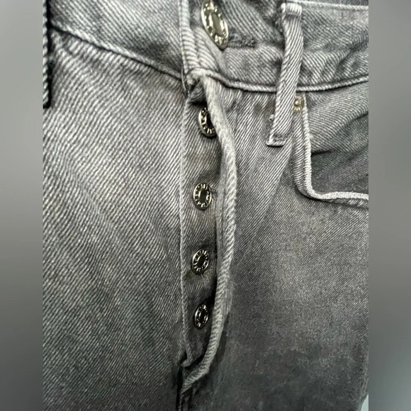 AGOLDE 90’s Jeans Button Fly Mid Rise Women’s Size 25 Gray Distressed Retro - Picture 3 of 6